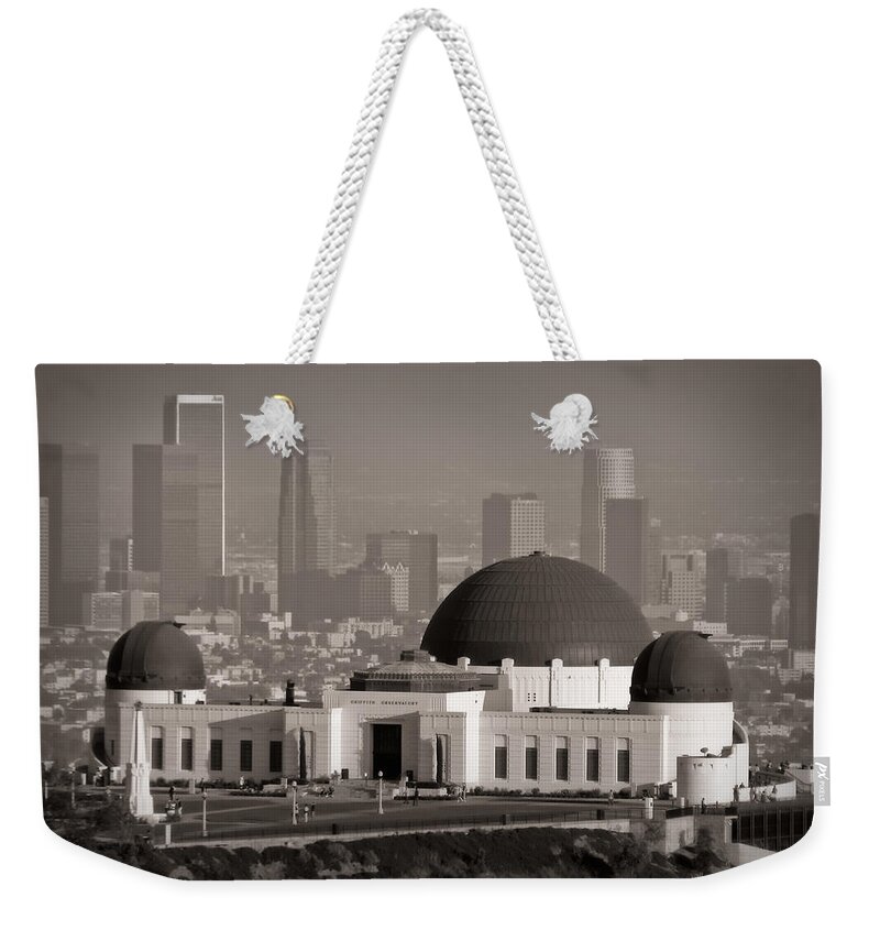 3scape Weekender Tote Bag featuring the photograph Griffith Observatory by Adam Romanowicz
