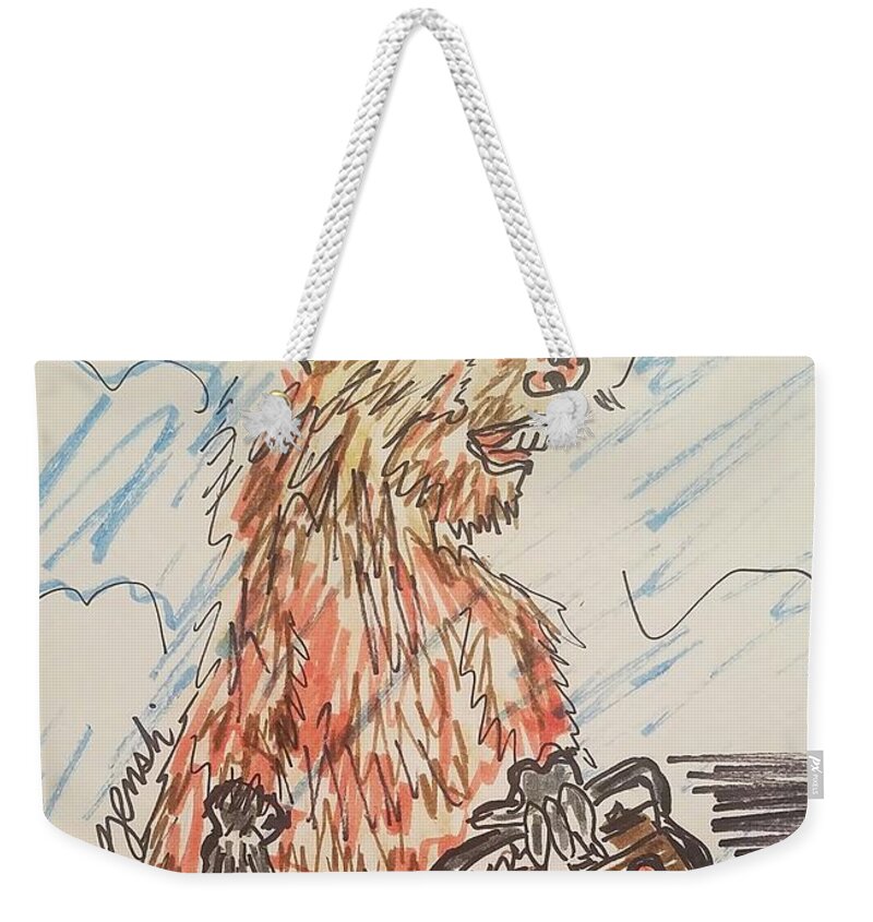 Groundhog Weekender Tote Bag featuring the painting Groundhog Day by Geraldine Myszenski
