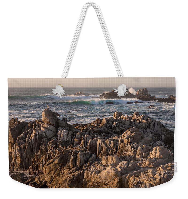 Rocky Coastline Weekender Tote Bag featuring the photograph Guardians of the Shore by Derek Dean