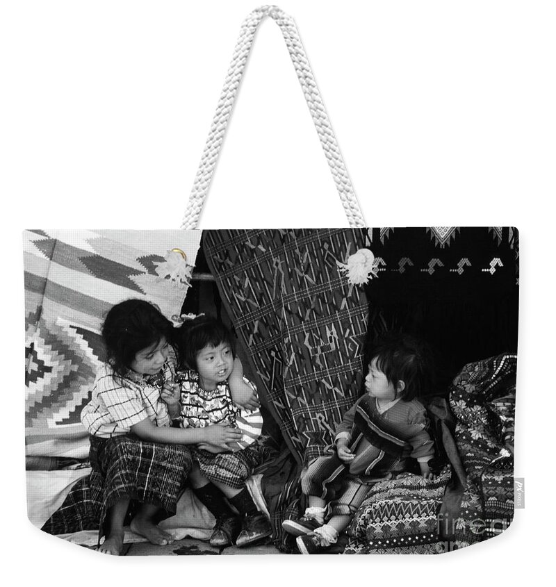 Black And White Weekender Tote Bag featuring the photograph Guatemala_41-13 by Craig Lovell