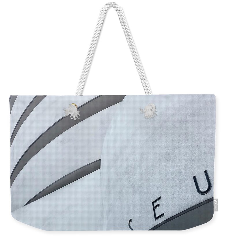 Guggenheim Weekender Tote Bag featuring the photograph Guggenheim by Flavia Westerwelle