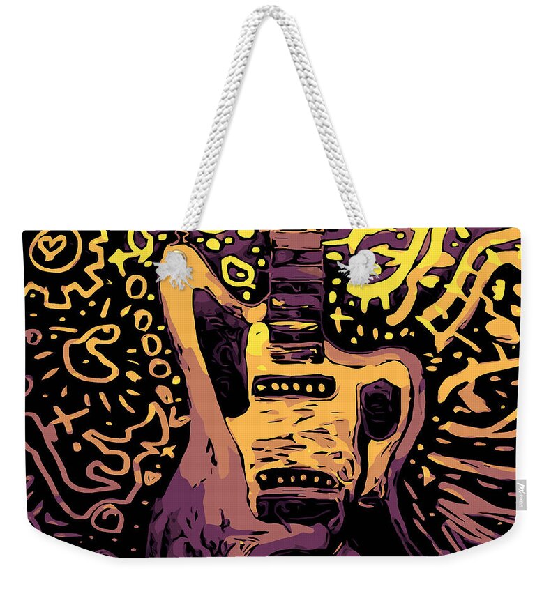 Guitars Music Weekender Tote Bag featuring the digital art Guitar Slinger by Neal Barbosa