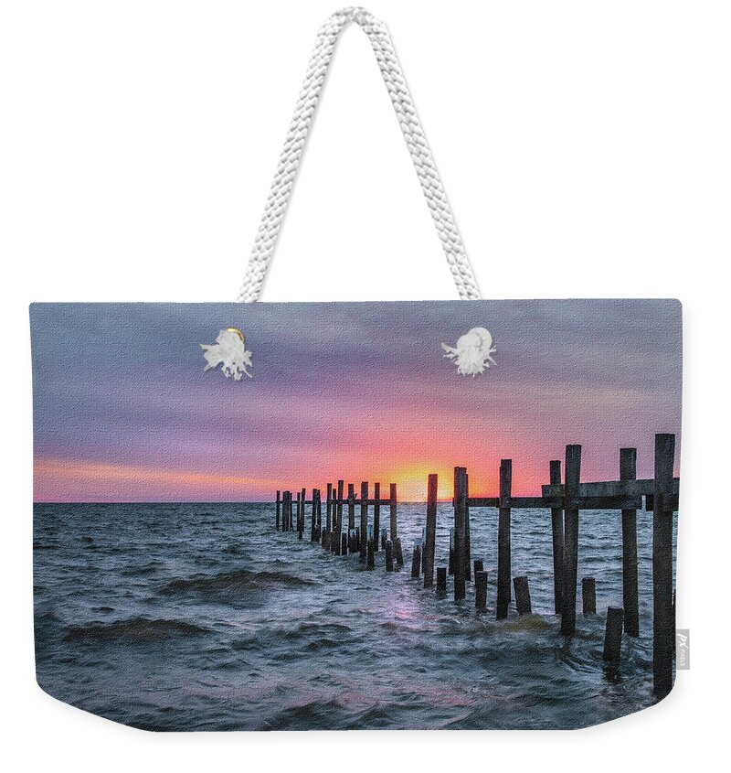 Coast Weekender Tote Bag featuring the photograph Gulf Coast Sunrise by James Woody