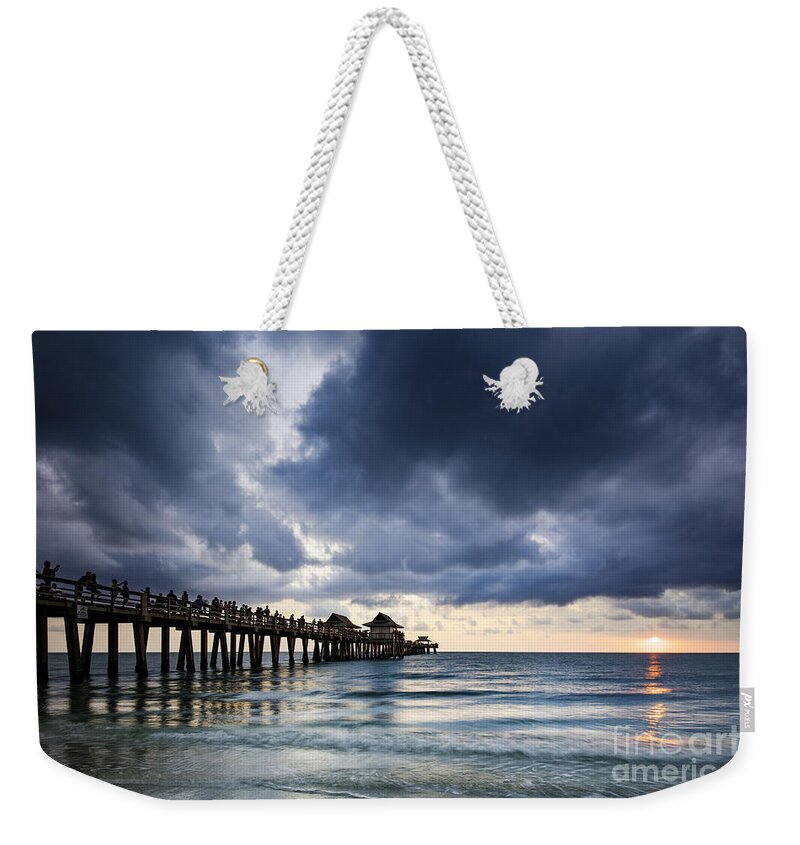 Naples Weekender Tote Bag featuring the photograph Gulf Coast Sunset by Brian Jannsen