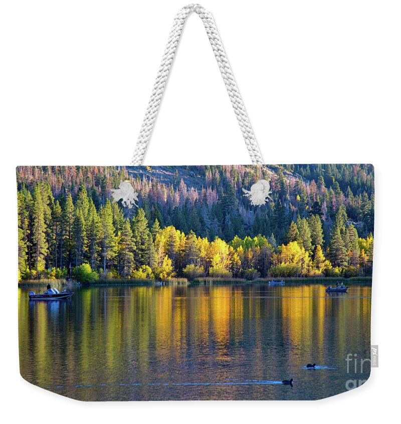 Eastern Sierra Weekender Tote Bag featuring the photograph Gull Lake by Mimi Ditchie