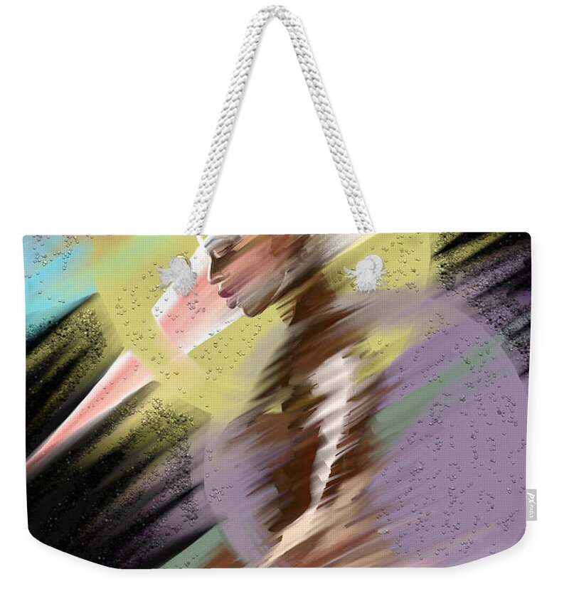 Woman Weekender Tote Bag featuring the drawing Gust by Terri Meredith