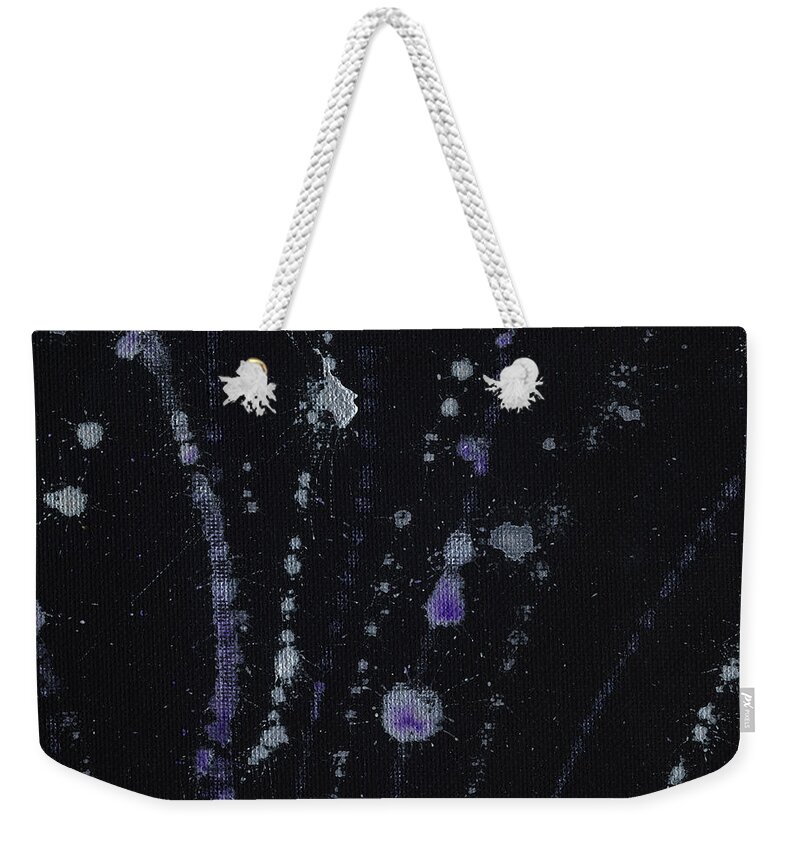 Hail Weekender Tote Bag featuring the painting Hail Sleet Snow by Phil Strang