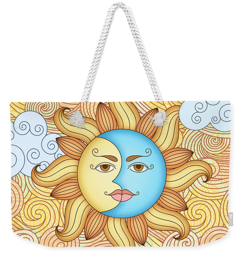 Half Moon And The Sun Weekender Tote Bag For Sale By Peter Awax