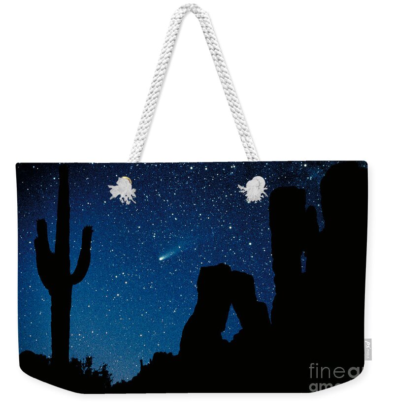 Halley's Comet Weekender Tote Bag featuring the photograph Halley's Comet by Frank Zullo