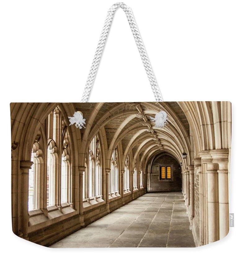 Architecture Weekender Tote Bag featuring the photograph Princeton Hallowed Halls by Ginger Stein