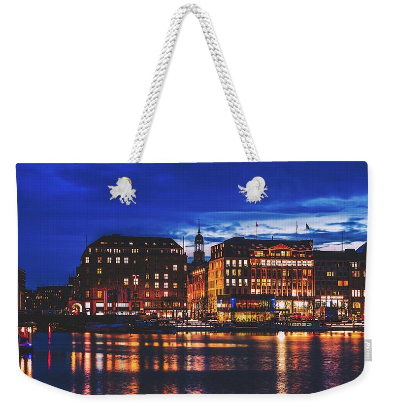 Hamburg Weekender Tote Bag featuring the photograph Hamburg At Sunset by Mountain Dreams