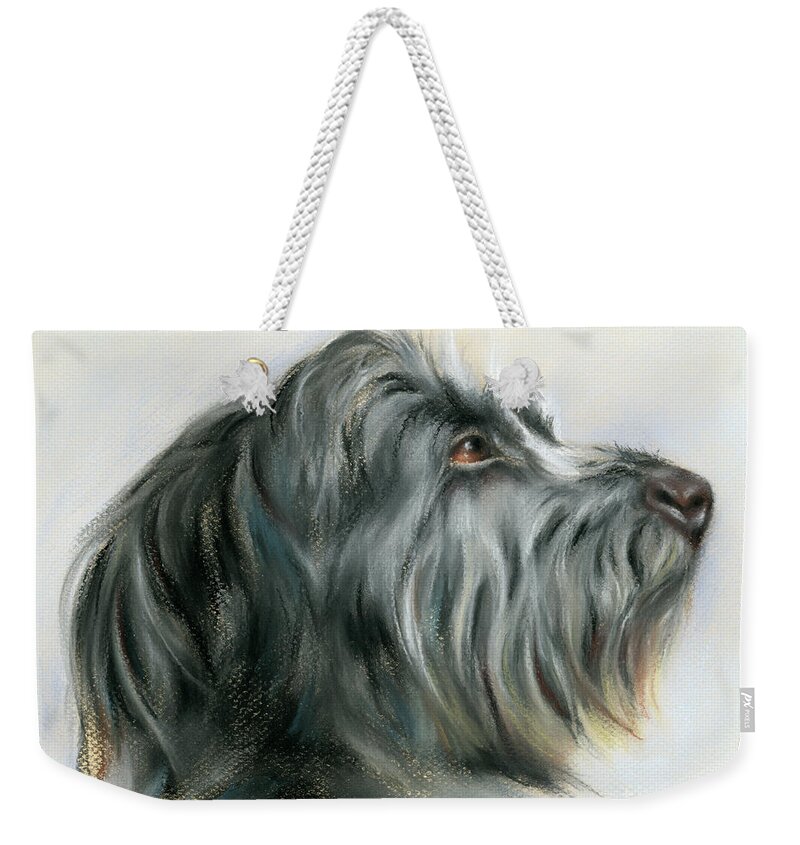 Dog Weekender Tote Bag featuring the painting Hamish the Wolfhound by MM Anderson