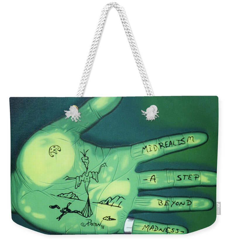  Weekender Tote Bag featuring the painting Hand Print by Paxton Mobley