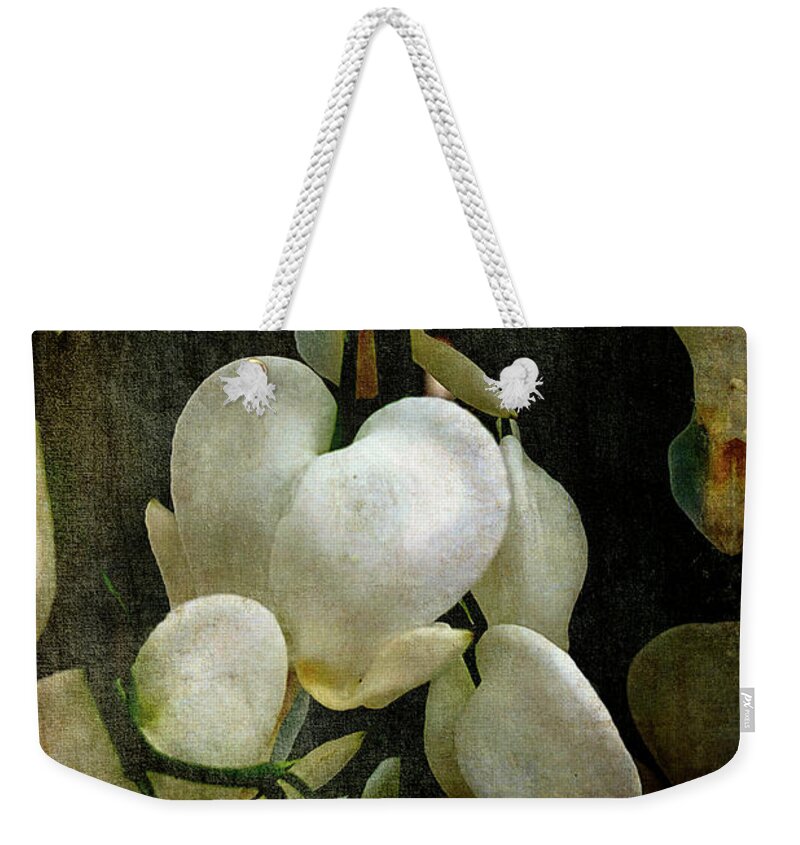 Hearts Weekender Tote Bag featuring the digital art Hanging Hearts by Rebecca Langen