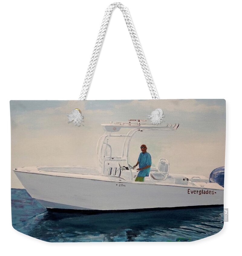 Everglades Weekender Tote Bag featuring the painting Happiest Day #1 by Mike Jenkins