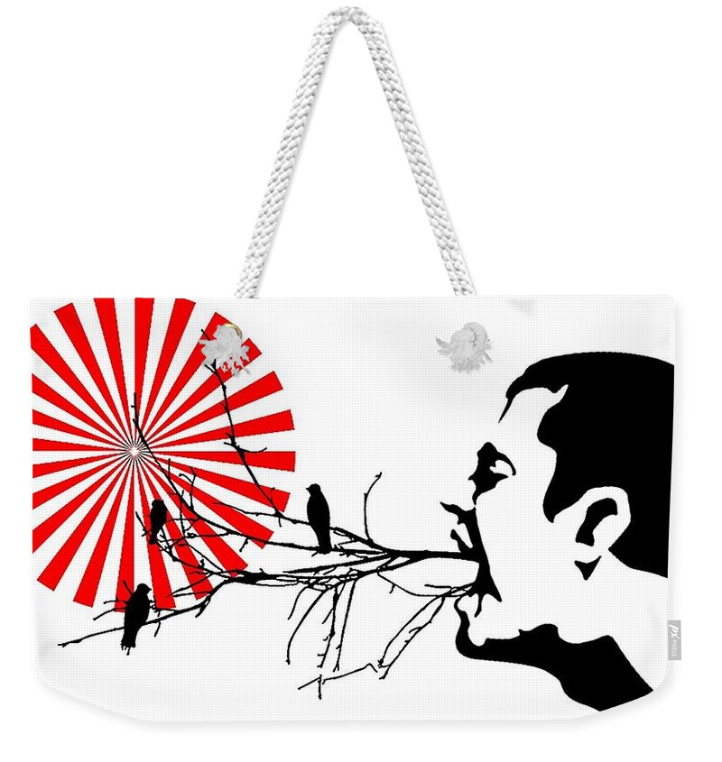Achieve Happiness Weekender Tote Bag featuring the digital art Happiness Must Be Born Within Us 3 by Paulo Zerbato