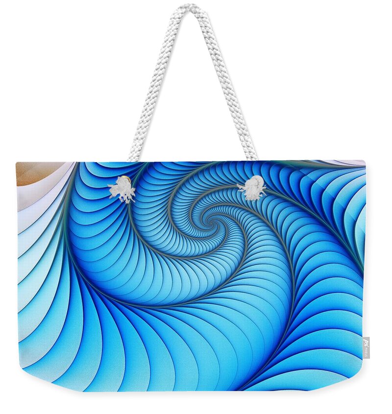 Happy Weekender Tote Bag featuring the digital art Happy Blue by Anastasiya Malakhova