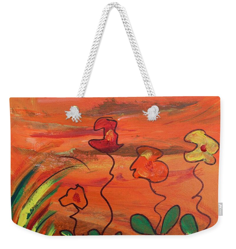 Happy Day Weekender Tote Bag featuring the painting Happy Day by Sarahleah Hankes