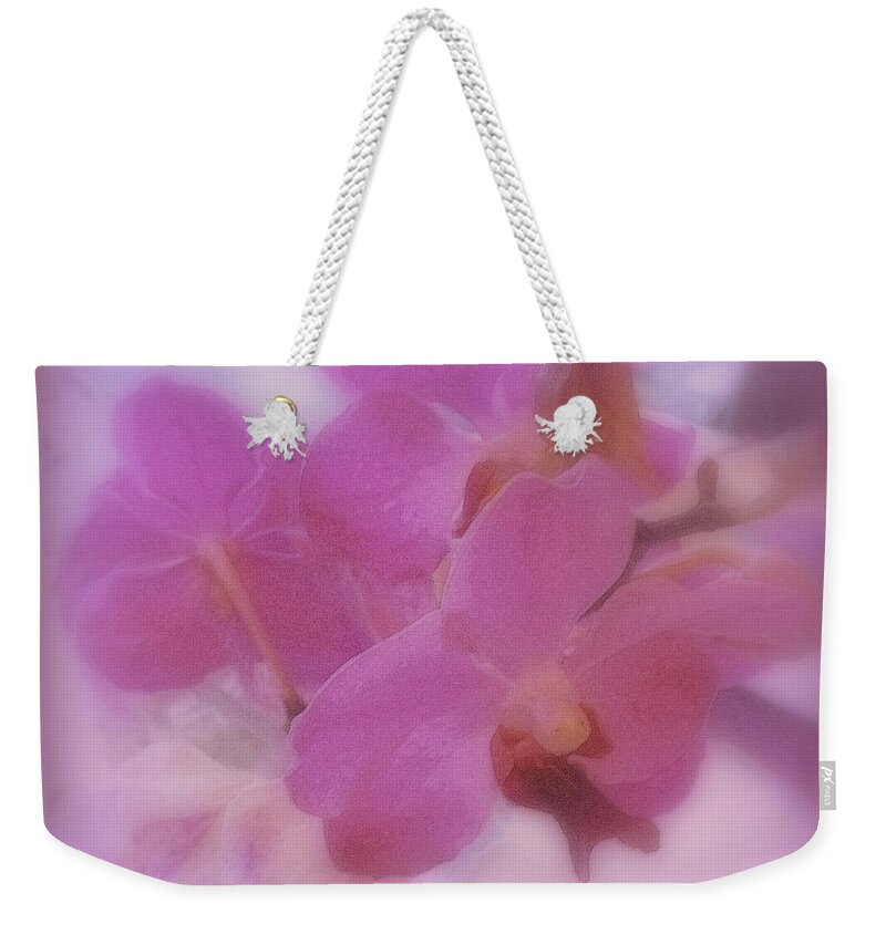 Orchids Weekender Tote Bag featuring the photograph Happy Mother's Day Orchids by Kay Novy
