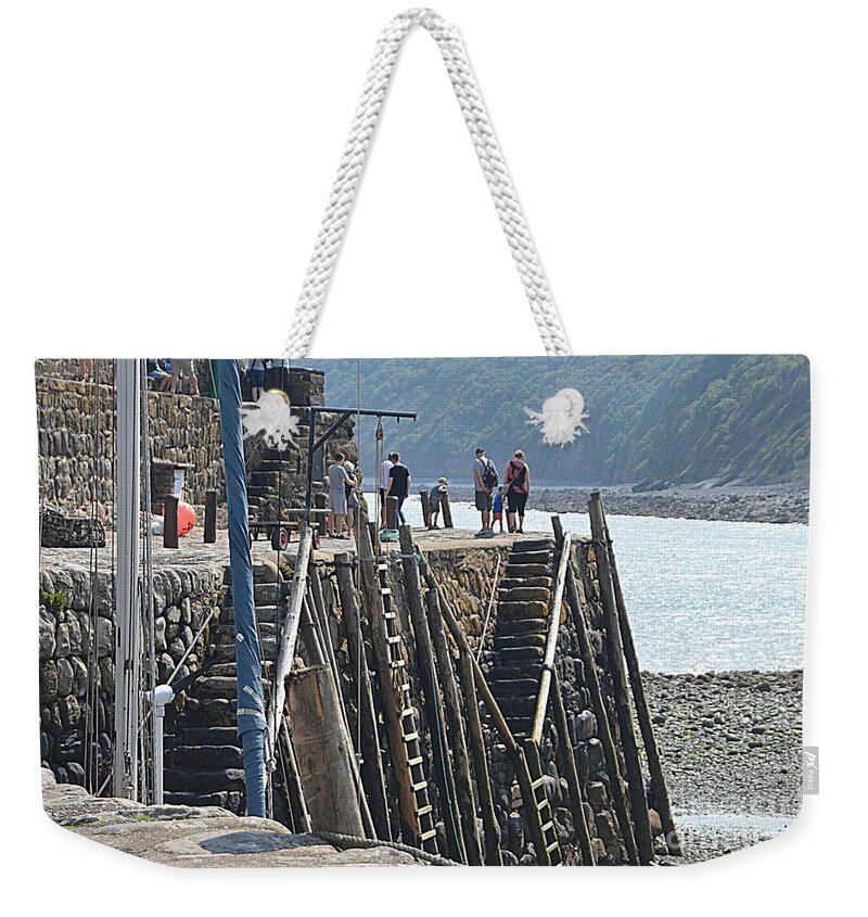 Harbour Weekender Tote Bag featuring the photograph Harbour Wall by Andy Thompson
