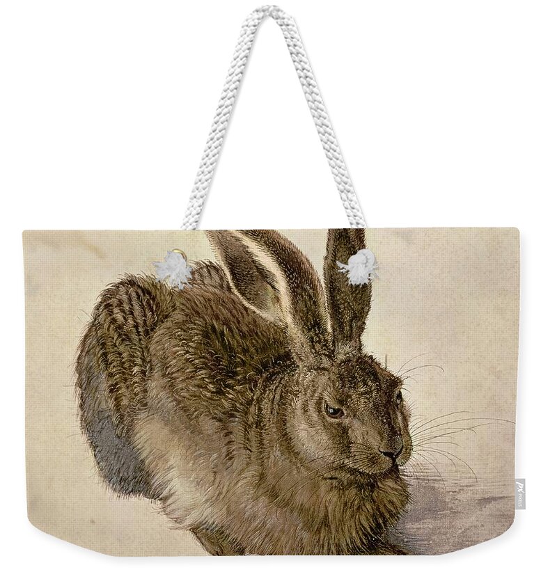 Hare Weekender Tote Bag featuring the painting Hare by Albrecht Durer