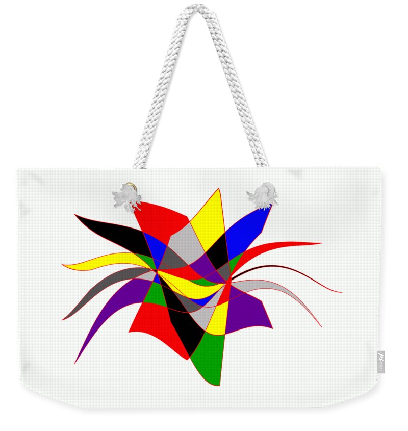 Harlequin Flower Weekender Tote Bag featuring the painting Harlequin Flower by Two Hivelys