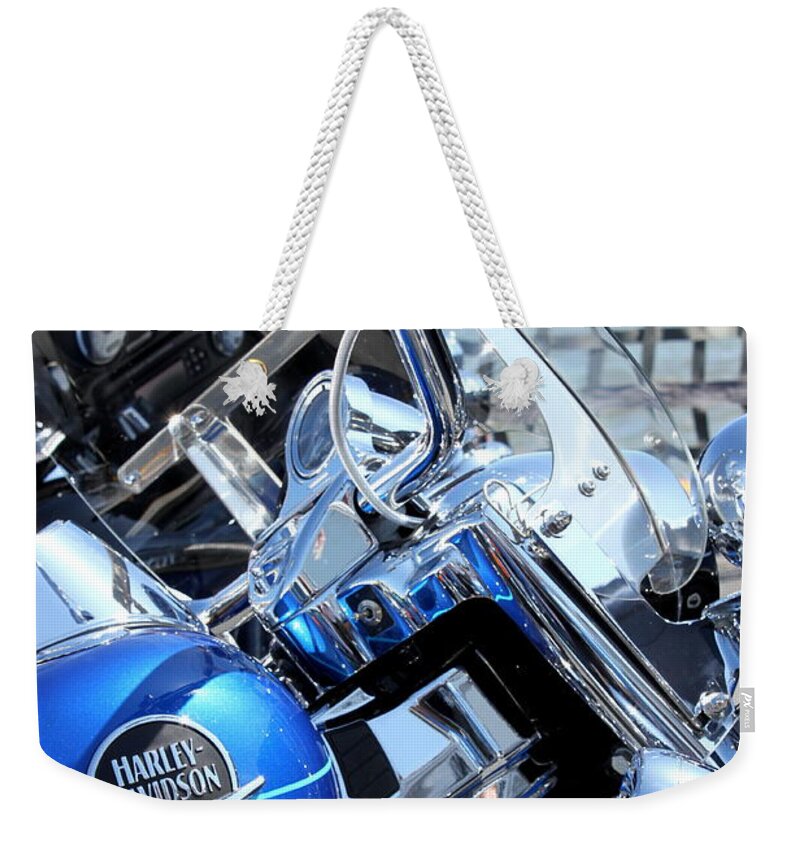 Motorcycle Weekender Tote Bag featuring the photograph Harley-Davidson by Valentino Visentini