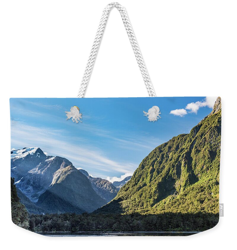 Harrison Cove Weekender Tote Bag featuring the photograph Harrison Cove sunlight by Gary Eason