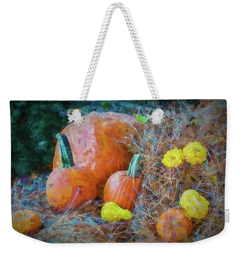 Harvest Weekender Tote Bag featuring the painting Harvest Time by Ches Black