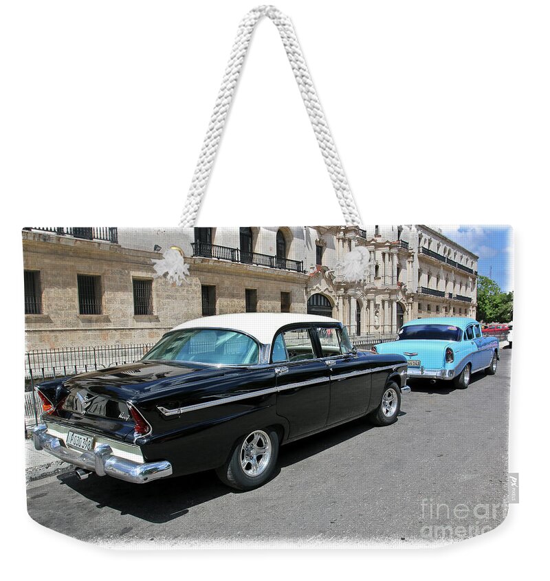 Havana Weekender Tote Bag featuring the photograph Havana Vintage 2 by Tom Griffithe