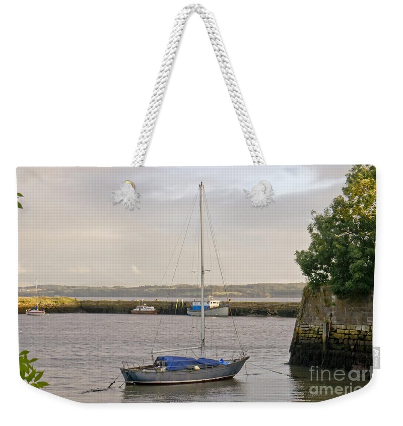 Haven Weekender Tote Bag featuring the photograph Haven. Smooth water. by Elena Perelman