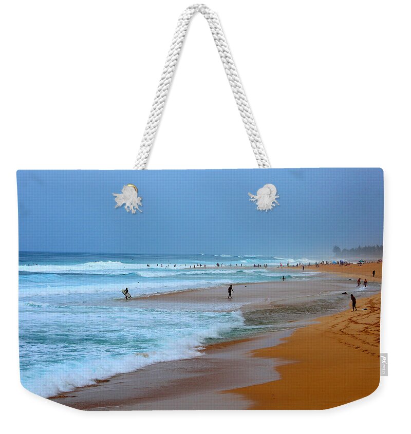 Oahu Weekender Tote Bag featuring the photograph Hawaii - Sunset Beach by Michael Rucker
