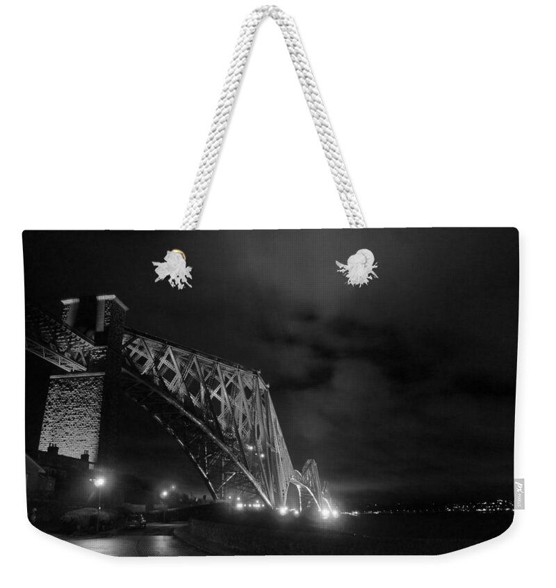 North Queensferry Weekender Tote Bag featuring the photograph Hazy lights in the night by Elena Perelman
