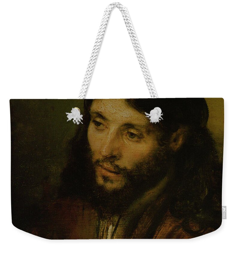 Head Weekender Tote Bag featuring the painting Head of Christ by Rembrandt
