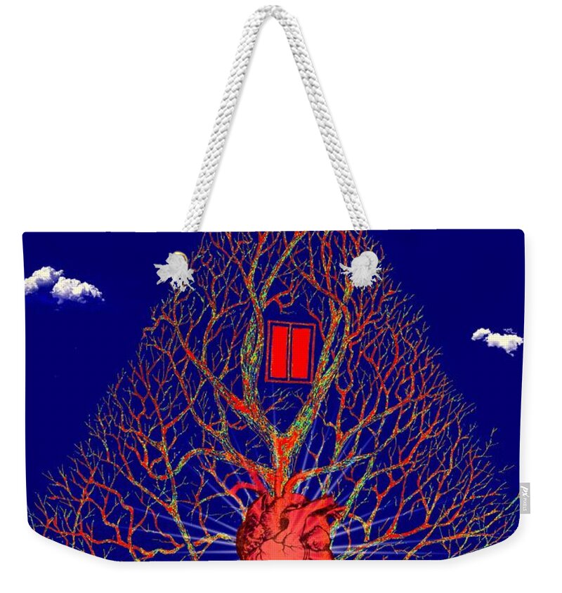 Love Weekender Tote Bag featuring the digital art Heart Is The Abode Of The Spirit by Paulo Zerbato