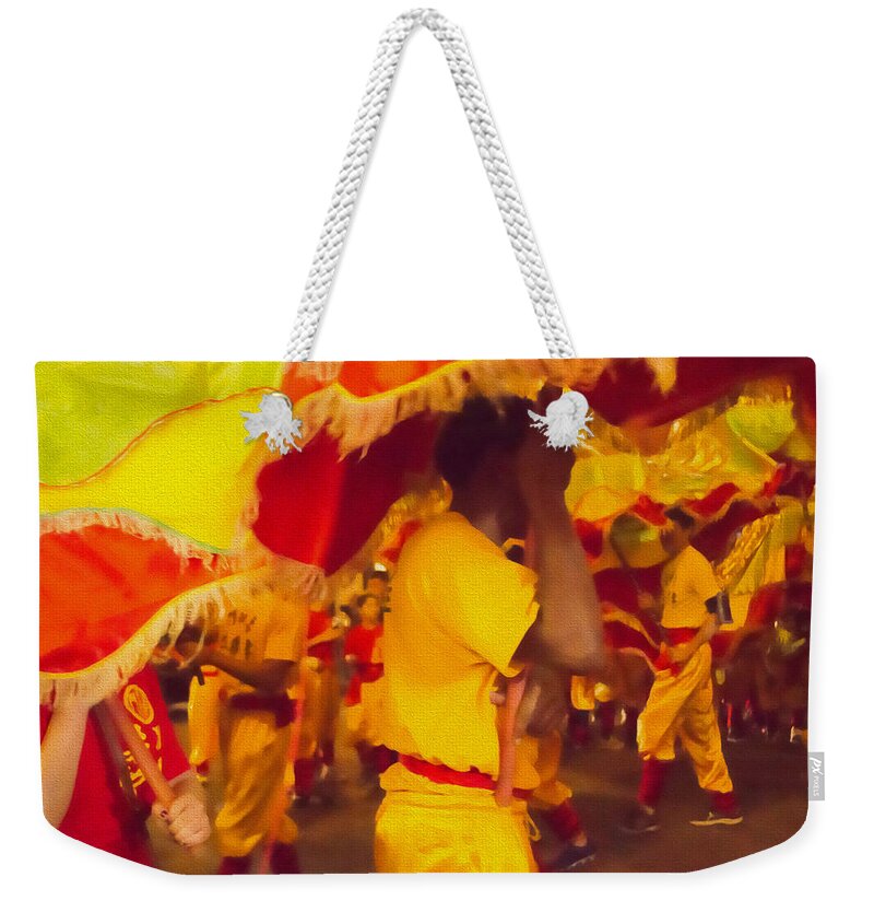 Heart Of The Dragon Weekender Tote Bag featuring the photograph Heart of the Dragon by Bonnie Follett