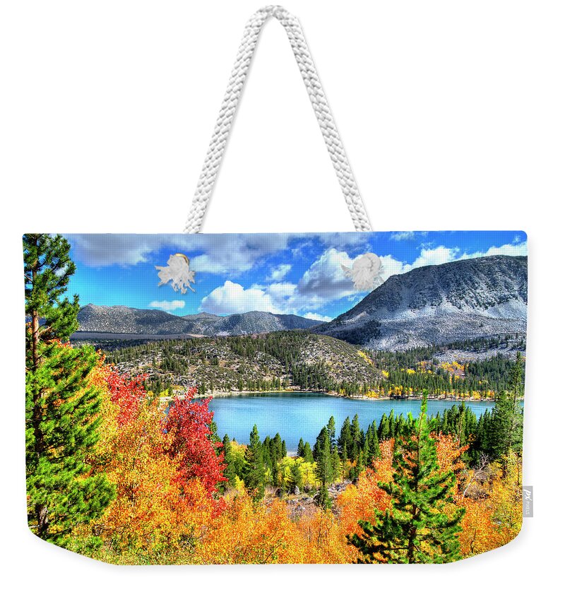 Aspen Trees Weekender Tote Bag featuring the photograph Heavenly Colors at Rock Creek Lake by Lynn Bauer