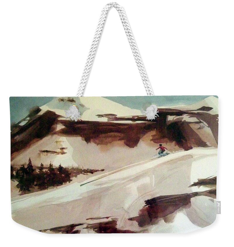 Nature Outdoors Travel Holidays Landscape Weekender Tote Bag featuring the painting Heavenly by Ed Heaton