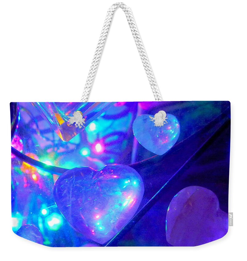 Hearts Weekender Tote Bag featuring the photograph Heavenly Hearts by Mars Besso