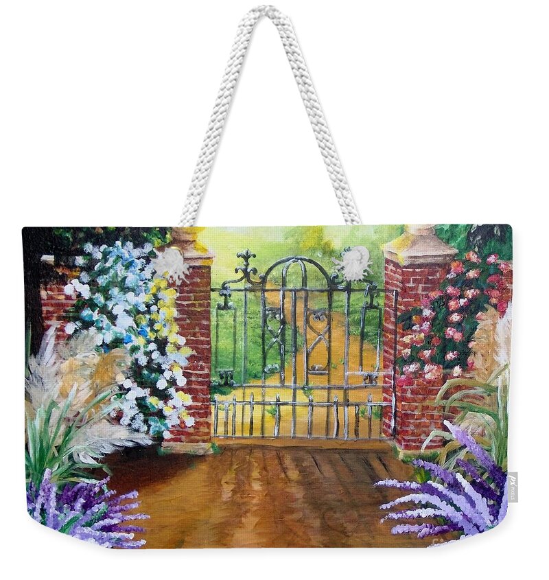 Gate Weekender Tote Bag featuring the Heaven's Gate by Saundra Johnson