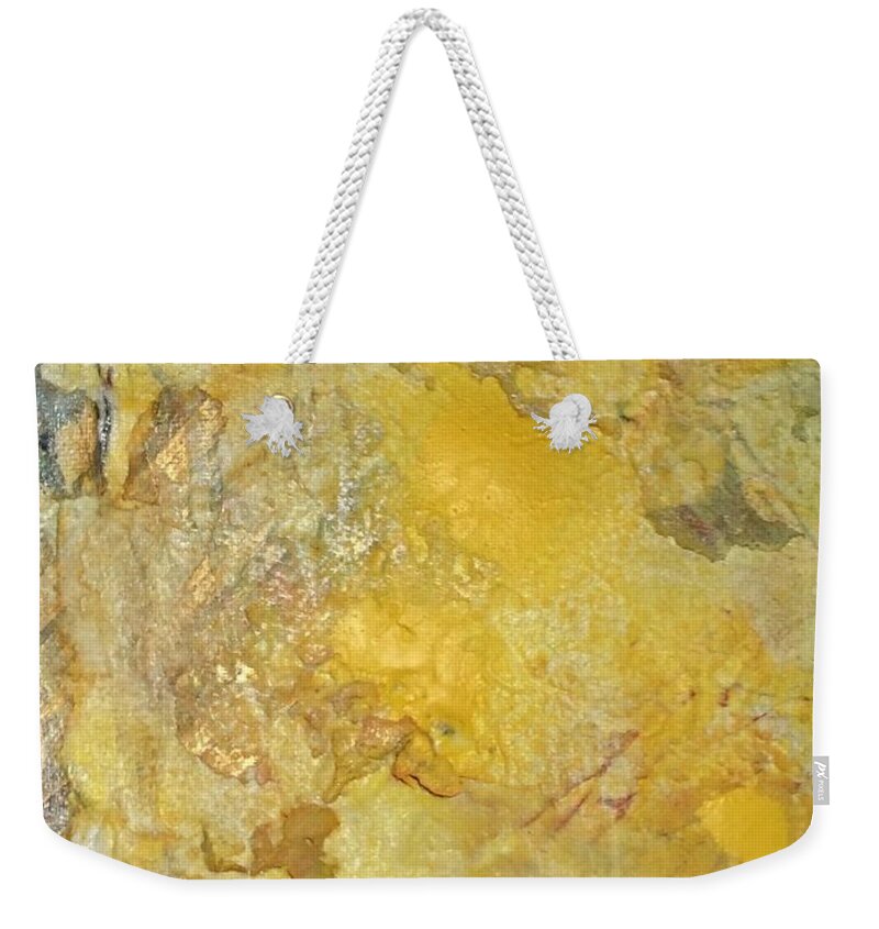 Abstract Weekender Tote Bag featuring the painting Heavens in flux by Sharon Cromwell