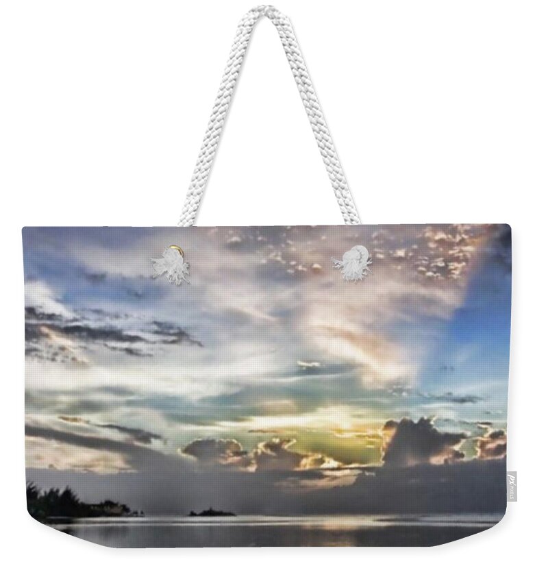 Jamaica Weekender Tote Bag featuring the photograph Heaven's Light - Coyaba, Ironshore by John Edwards
