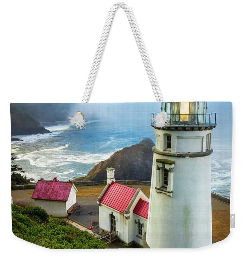 America Weekender Tote Bag featuring the photograph Heceta Head Fog by Inge Johnsson