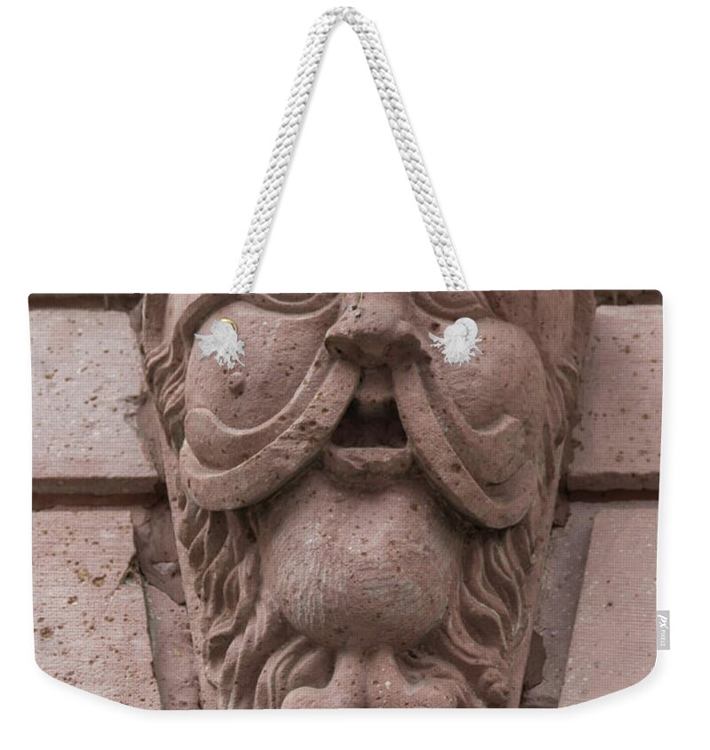 Altstadt Weekender Tote Bag featuring the photograph Heidelberg Rathaus Face by Teresa Mucha