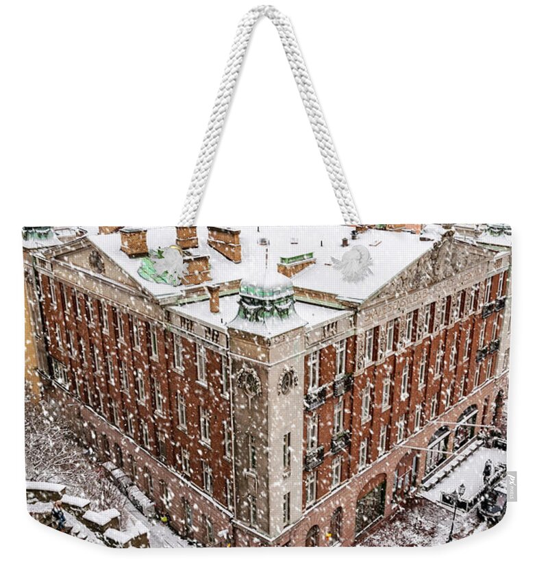 Skane Weekender Tote Bag featuring the photograph Helsingborg Winter by Antony McAulay