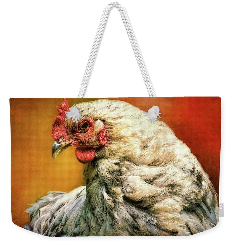 Hen Rules Weekender Tote Bag featuring the photograph Hen Rules by Bellesouth Studio