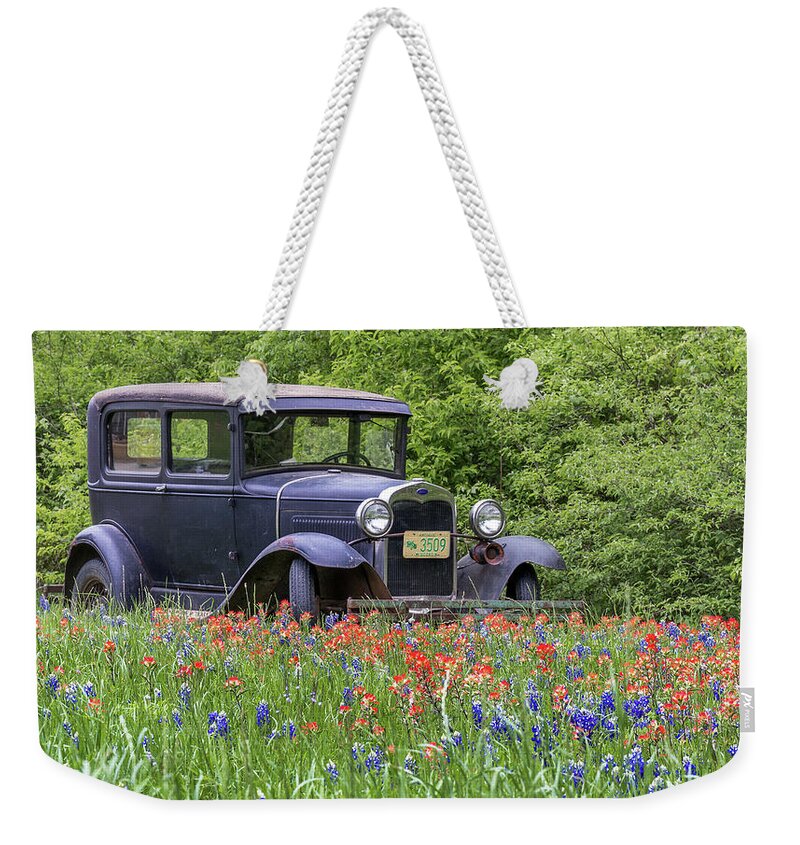Vintage Ford Automobile Weekender Tote Bag featuring the photograph Henry the Vintage Model T Ford Automobile by Robert Bellomy