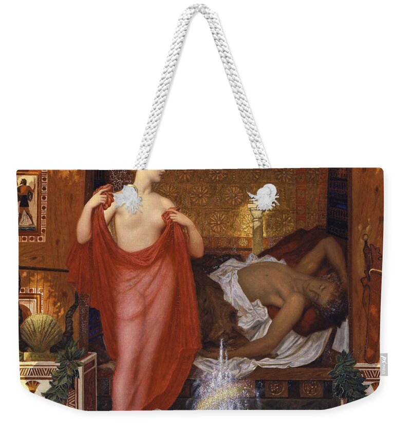 William Blake Richmond Weekender Tote Bag featuring the painting Hera in the House of Hephaistos by William Blake Richmond