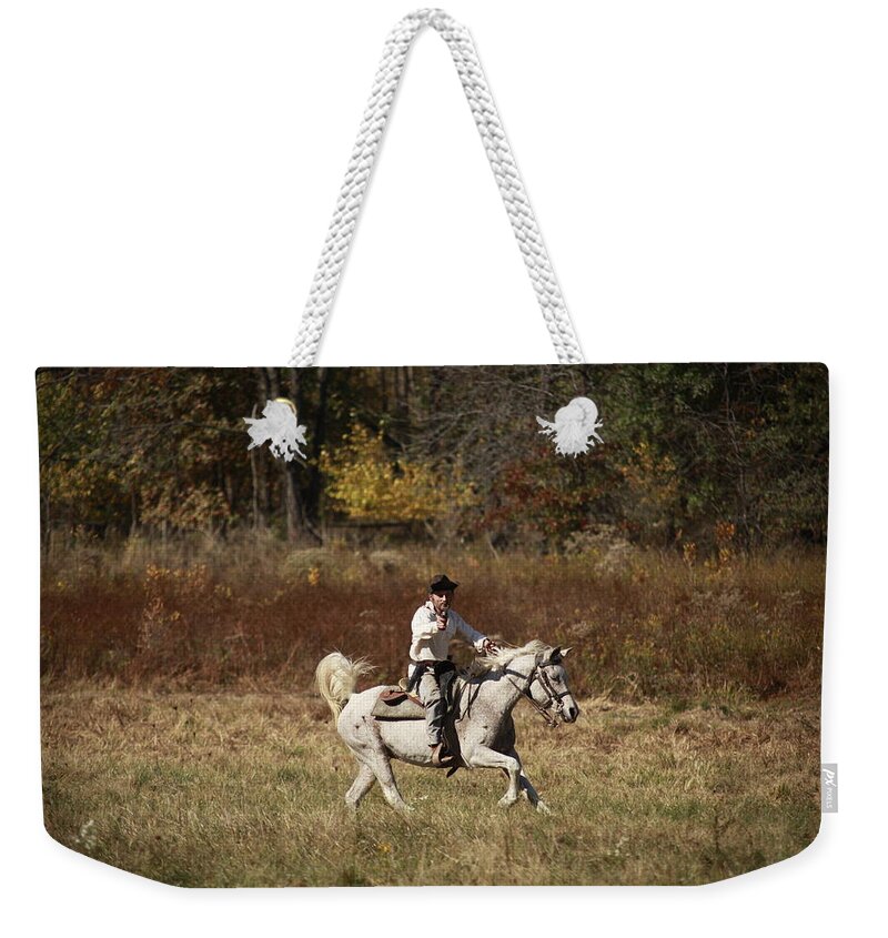 Running Weekender Tote Bag featuring the photograph Here At Shooters Roost by Kathryn Cornett