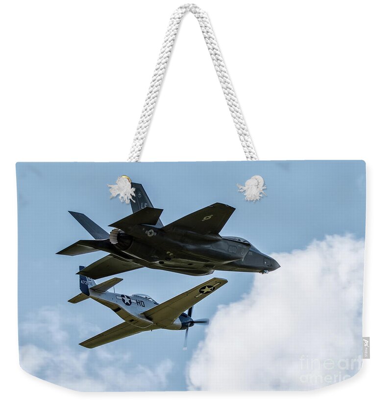 F35 Weekender Tote Bag featuring the digital art Heritage Flight by Airpower Art